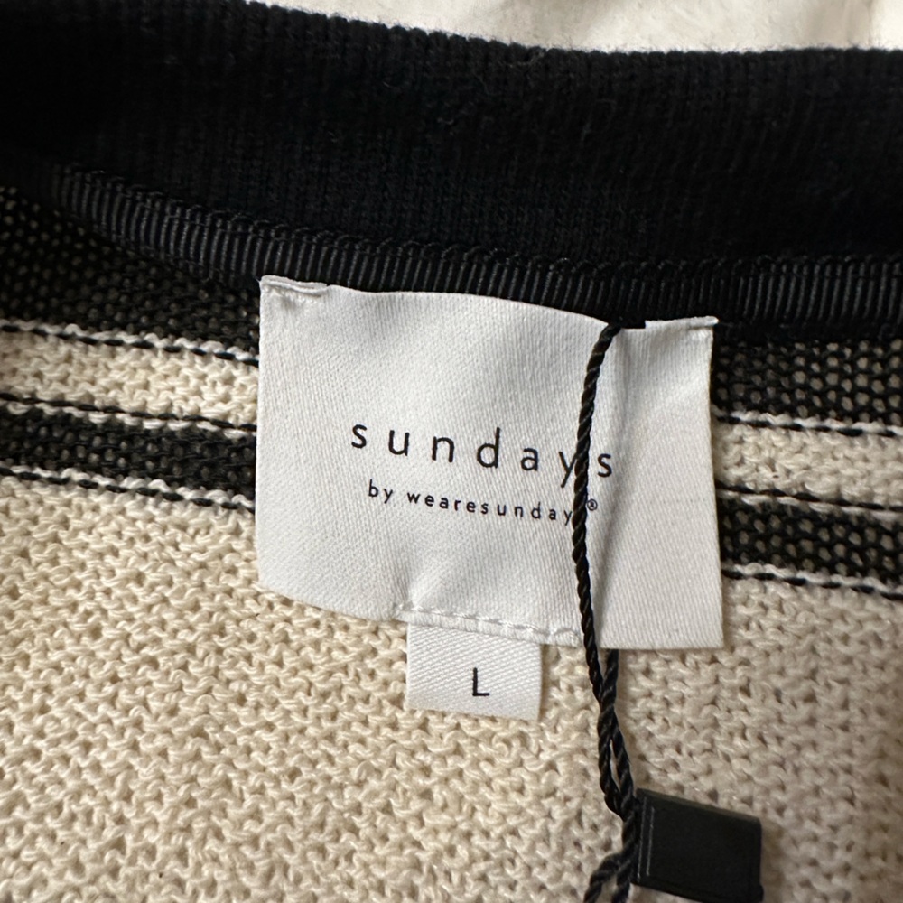 Sundays Striped Black and White Kade Pullover & Jace Pants Set - NWT - Size L - Picture 7 of 16